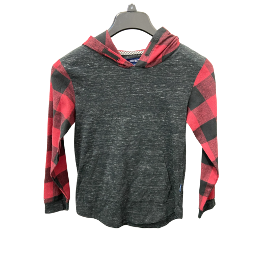 Univibe Red/Black Plaid Hoodie - Size L - Boys' Pullover