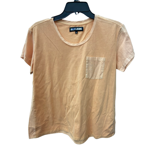 DKNY Jeans Peach Pocket Tee Shirt Small - Women's Top