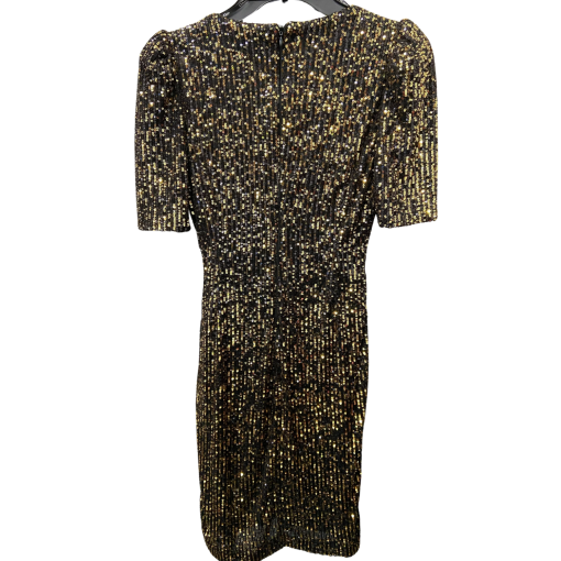 Calvin Klein Black & Gold Sequin Dress Size 8P - Party Dress - Image 2