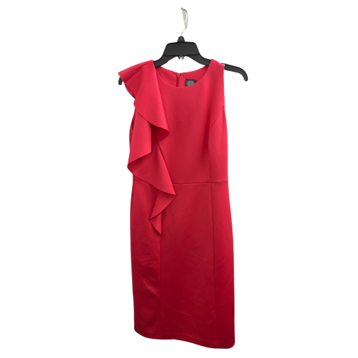 Vince Camuto Red Ruffle Dress Size 8 - Cocktail Dress