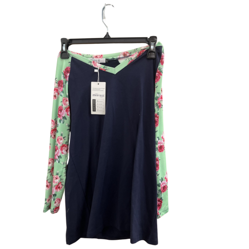 Mea Eor Navy Floral Sleeve Top - Small - Women's Blouse