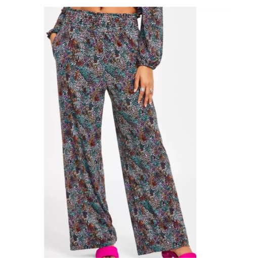 Bar III Multi-Color Wide Leg Pants - PL - Women's Trousers