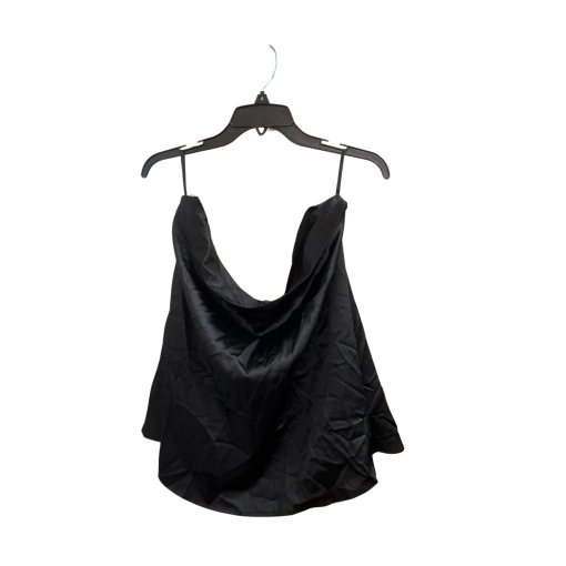 Black Satin Mini Skirt - Size S - Party Skirt