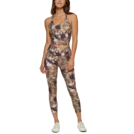 Calvin Klein Printed Crop Top & Leggings Set, S, Activewear