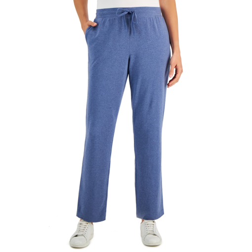 Karen Scott Petite Blue Drawstring Pants - PL - Women's Activewear