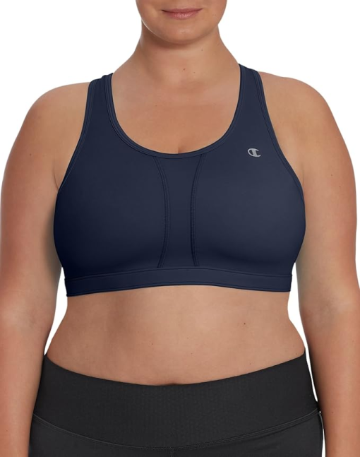 Champion Navy Plus Size Sports Bra - High Impact Workout