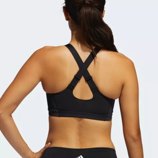 Adidas Ultimate Black Zip Front Sports Bra 40B - Workout Bra - Image 2