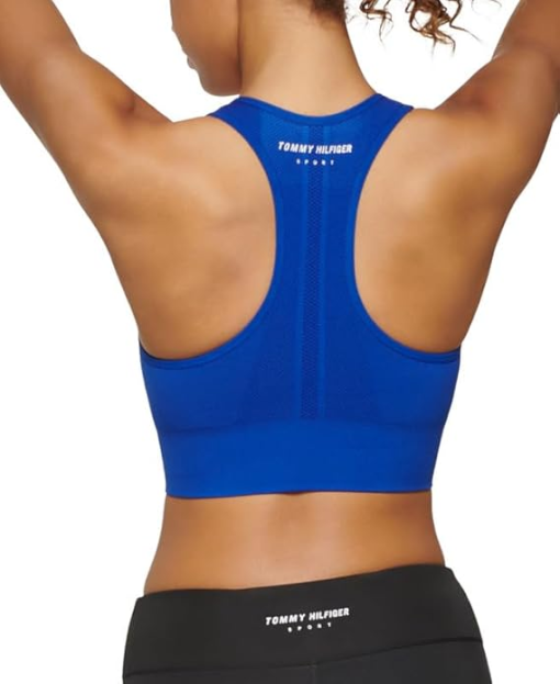 Tommy Hilfiger Sport Blue Racerback Sports Bra XS - Workout Top - Image 2