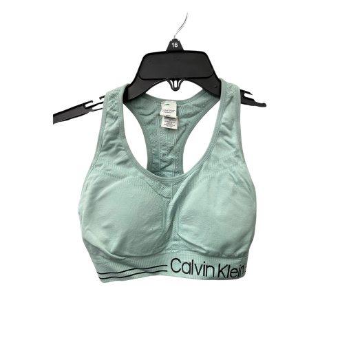 Calvin Klein Performance Sports Bra, Mint Green, Size S, Activewear