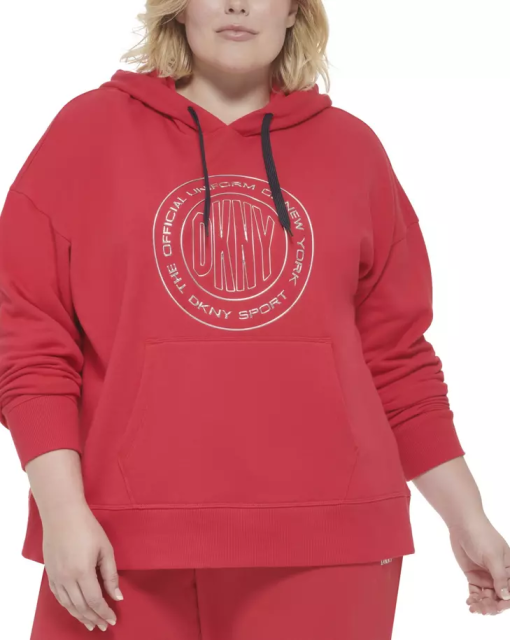 DKNY Sport Plus Red Hoodie - Women's 1X - Sweatshirt