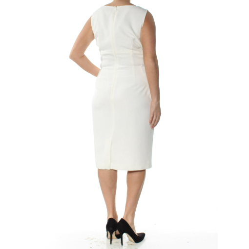 KASPER White Sleeveless Dress Size 14 - Women's Work Dress - Image 2