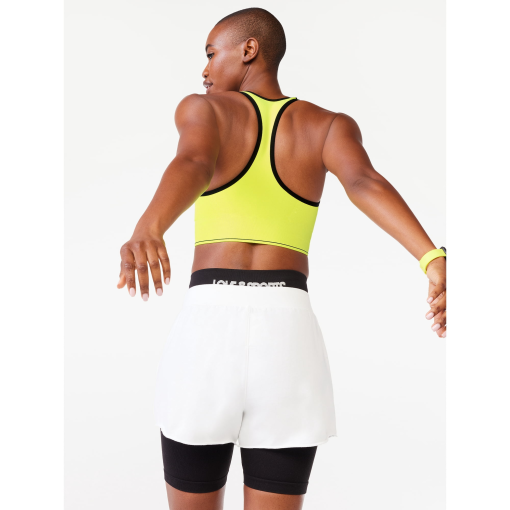 Love & Sports Neon Sports Bra & Shorts Set - White, XL - Workout Clothes - Image 2