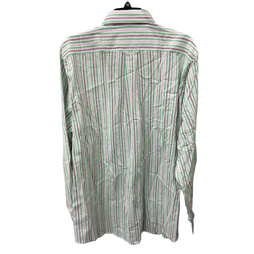 Kirkland Signature Green Striped Button Down Shirt XL - Men's Shirt - Image 2