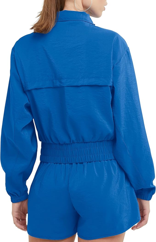 Champion Women's Blue Jacket - Water Repellent, Size L - Activewear - Image 2