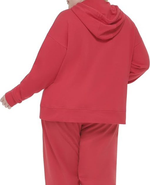 DKNY Sport Plus Red Hoodie Women's 1X Sweatshirt Pullover - Image 2