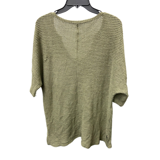 Olive Green Waffle Knit Top - Women's Clothing - Size S - Image 2