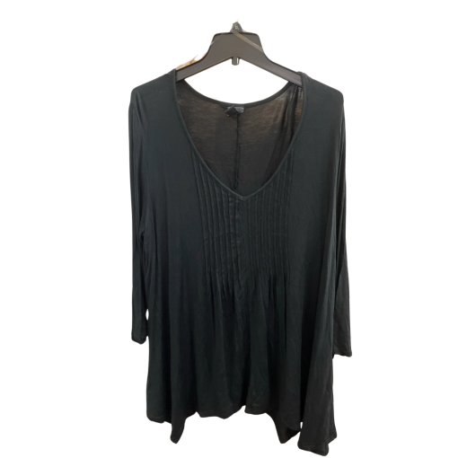 COVINGTON Black Tunic Top 2X Plus Size Women's Blouse