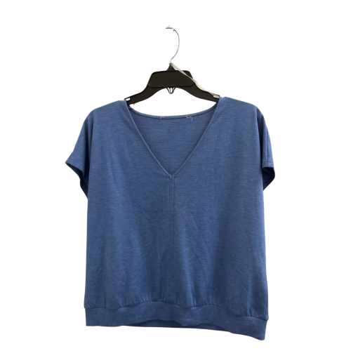 Blue V-Neck T-Shirt - Size M - Casual Top - Brand Name