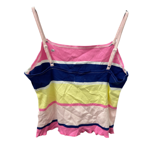 Tommy Jeans Striped Tank Top Medium Pink Blue Yellow | Women's Top - Image 2