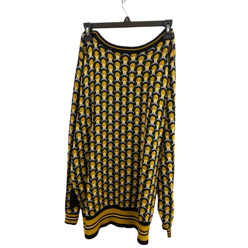 MarÃ©e Pour Toi Yellow Black Sweater Size L Geometric Knit Top - Image 2