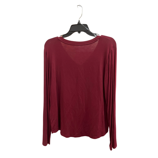 Alfani Burgundy Pocket Tee Shirt M - Women's Tops - Image 2