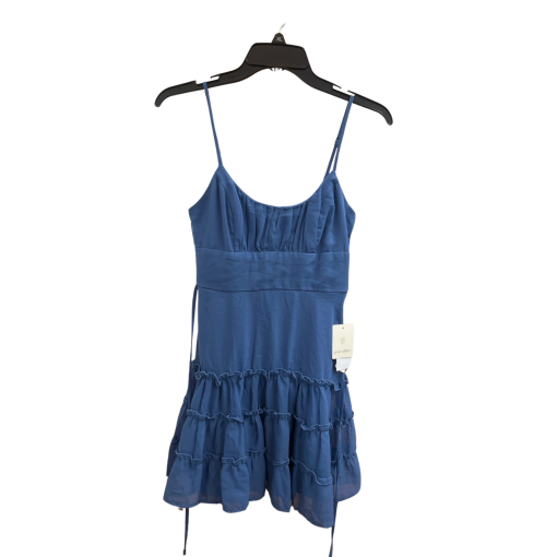 Pear Culture Blue Ruffle Mini Dress - XS - Women's Dresses