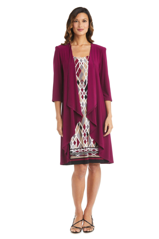 Vince Camuto Burgundy Dress Set - Size L - Women's Dresses