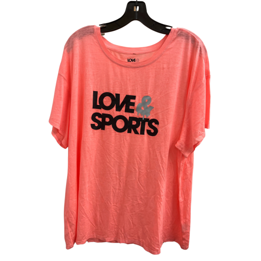 Love & Sports Coral XXL Tee Shirt - Women's Activewear