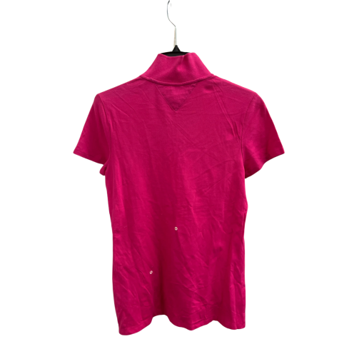 Tommy Hilfiger Pink Polo Shirt Medium - Women's Top - Image 2