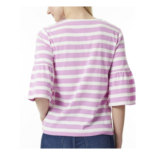 Jones New York Pink Stripe Bell Sleeve Top - Medium - Blouse - Image 2