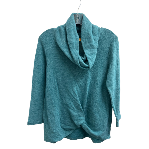 Ruby Rd Teal Cowl Neck Sweater - Women's Top