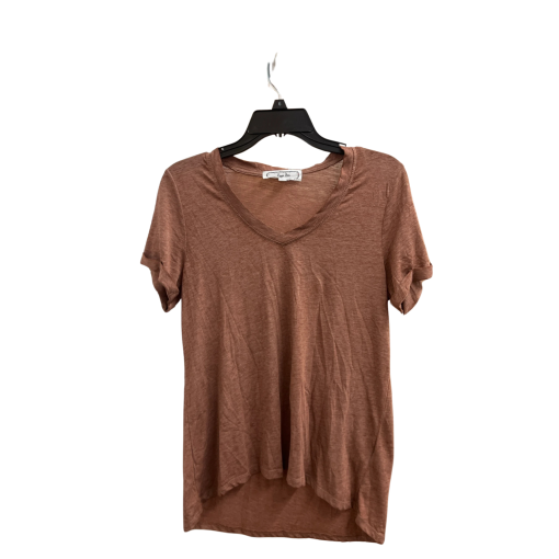 Hippie Rose Brown V-Neck Tee Shirt - Size M - Women's Top