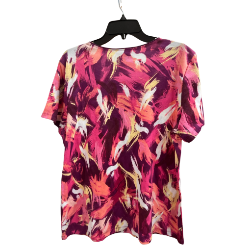 Karen Scott Abstract Print Tee, Purple, Size 1X, Women's Top - Image 2