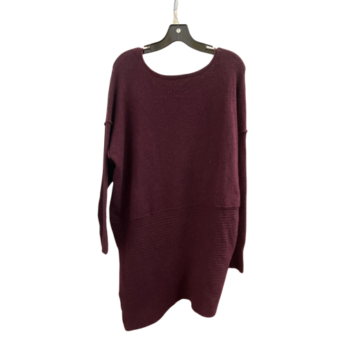 Dex Burgundy Sweater Dress Plus Size 1X - Women's Clothing - Image 2