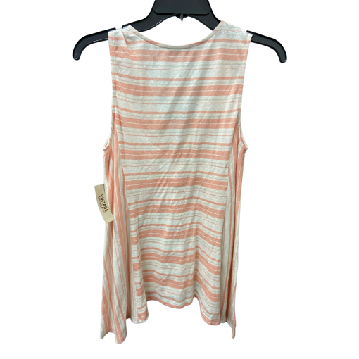 Vintage America Peach Striped Tank Top - Women's Blouse - Image 2