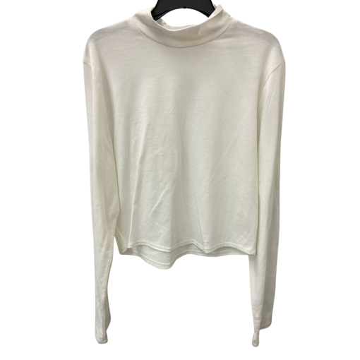 Kingston White Mock Neck Long Sleeve Top - XL - Women's Shirt