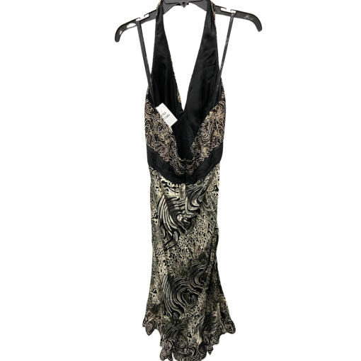 Liz Elana Black Floral Halter Dress Size 6 - Cocktail Party - Image 2