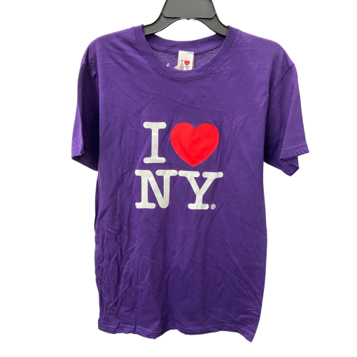 I Love NY Purple T-Shirt Large - NYC Souvenir Tee