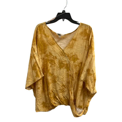 Hope & Harlow Gold Wrap Top - Medium - Women's Blouse