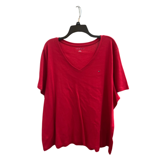 Tommy Hilfiger Red V-Neck T-Shirt 3X - Women's Tee