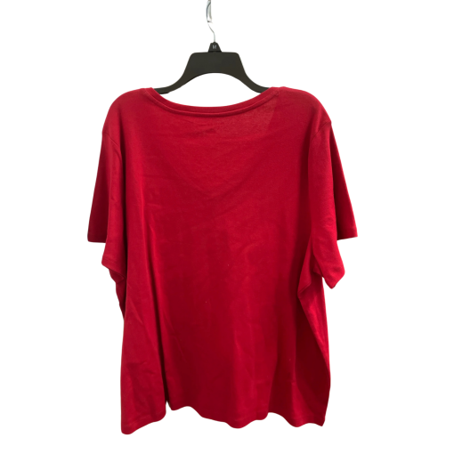 Tommy Hilfiger Red V-Neck T-Shirt 3X - Women's Tee - Image 2