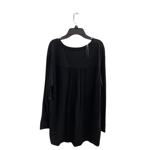 Black V-Neck Long Sleeve Top - XS - Women's T-Shirt - Image 2