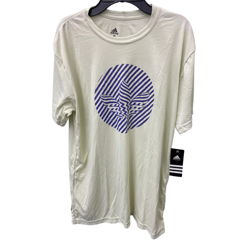 Adidas Cream Graphic Tee Medium - Men's T-Shirt