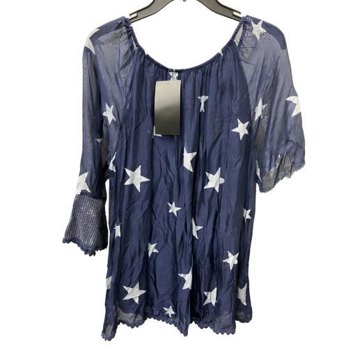 Lola Liza Navy Star Print Blouse - Size S - Women's Tops - Image 2