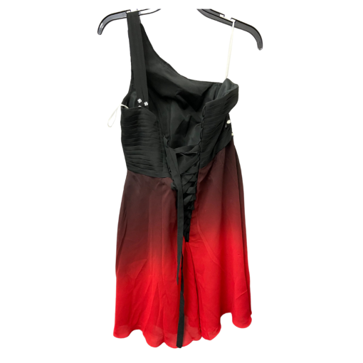 Black Red Ombre One Shoulder Dress - Prom Dress - Size S - Image 2