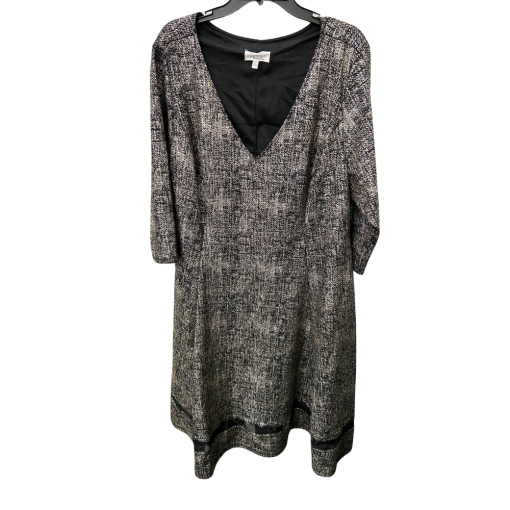 Signature Robbie Bee Black/Gray Tweed Dress 3X - Women's Dresses