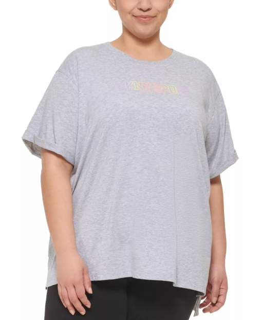 DKNY Sport Plus Gray Tee Shirt - Women's Activewear Top