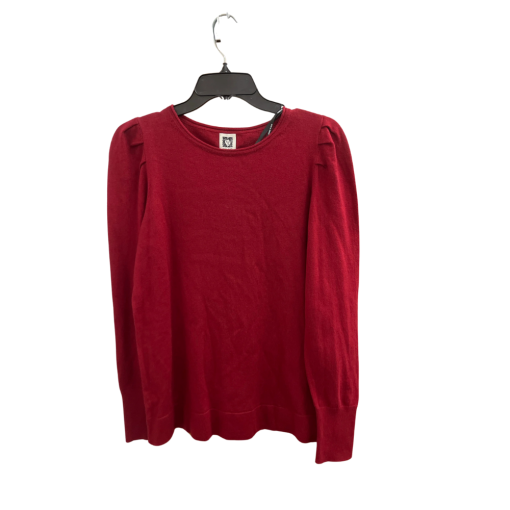 Anne Klein Red Sweater Small - Women's Pullover Top