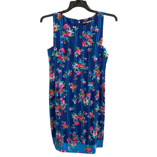 Karl Lagerfeld Blue Floral Dress Size 8 - Women's Summer Dress - Image 2