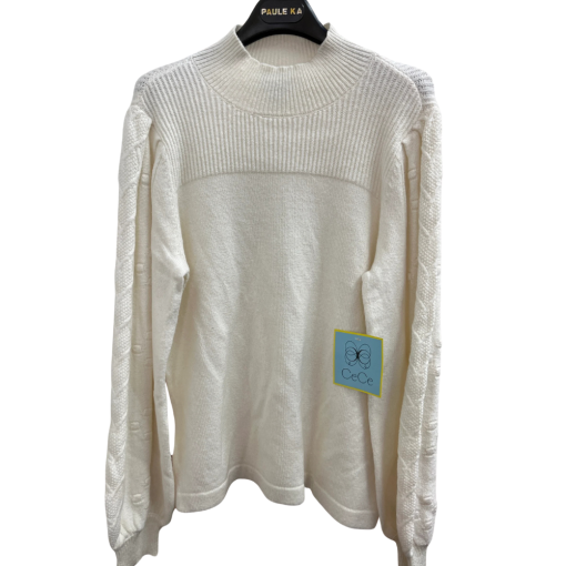 CeCe Ivory Sweater, Medium, Women's Knitwear, Long Sleeve